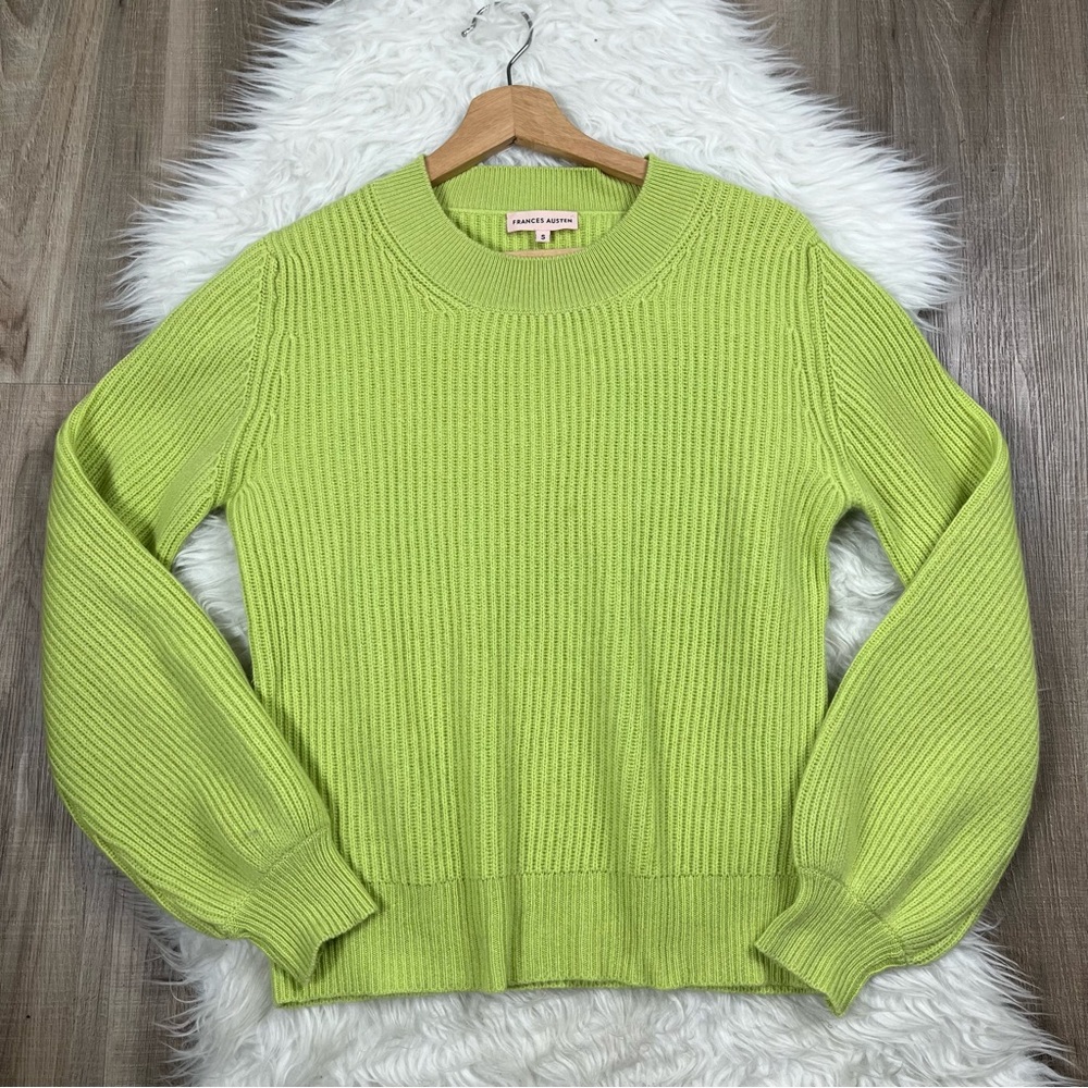 Frances Austen Lantern sleeve cashmere sweater